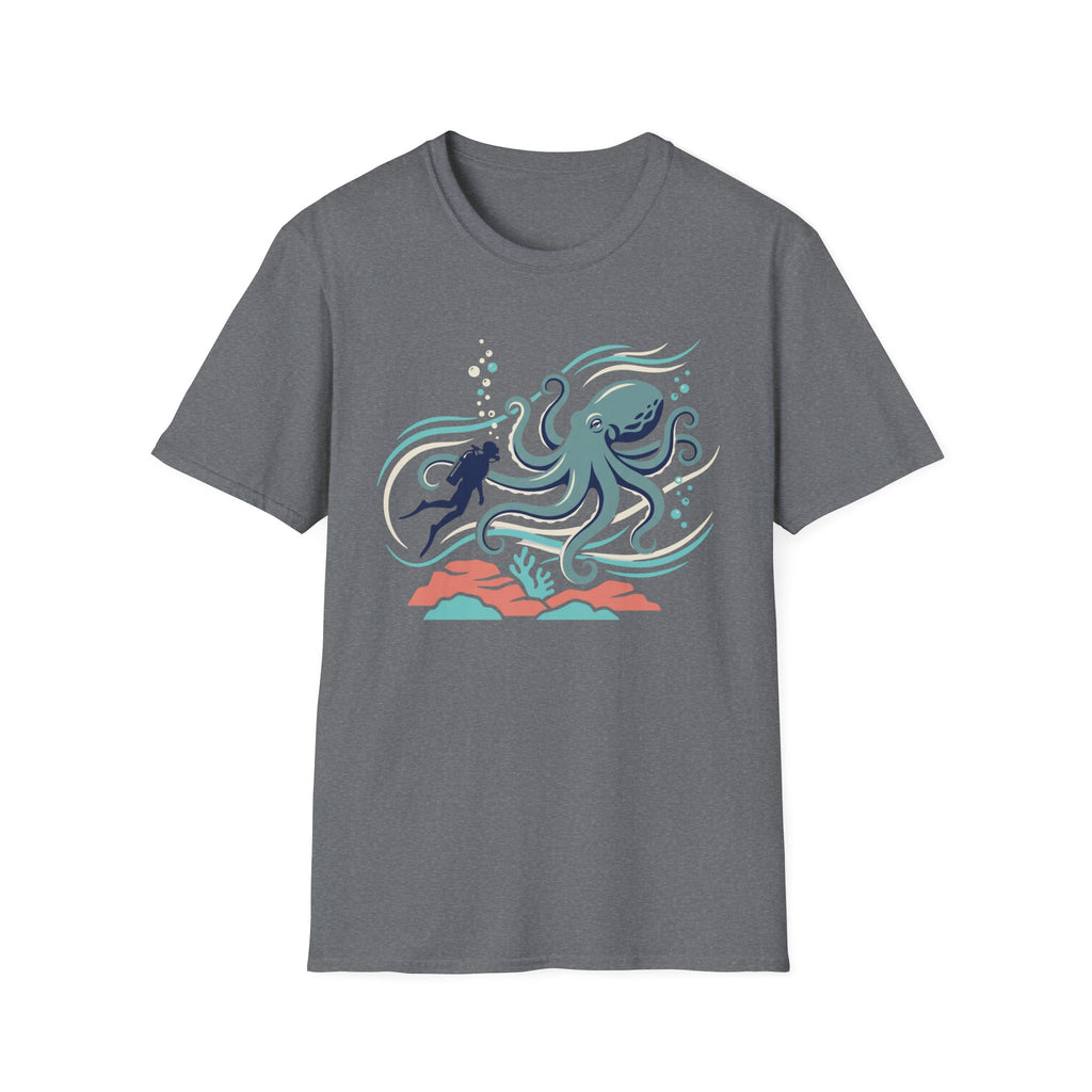 Diver And Octopus T-Shirt