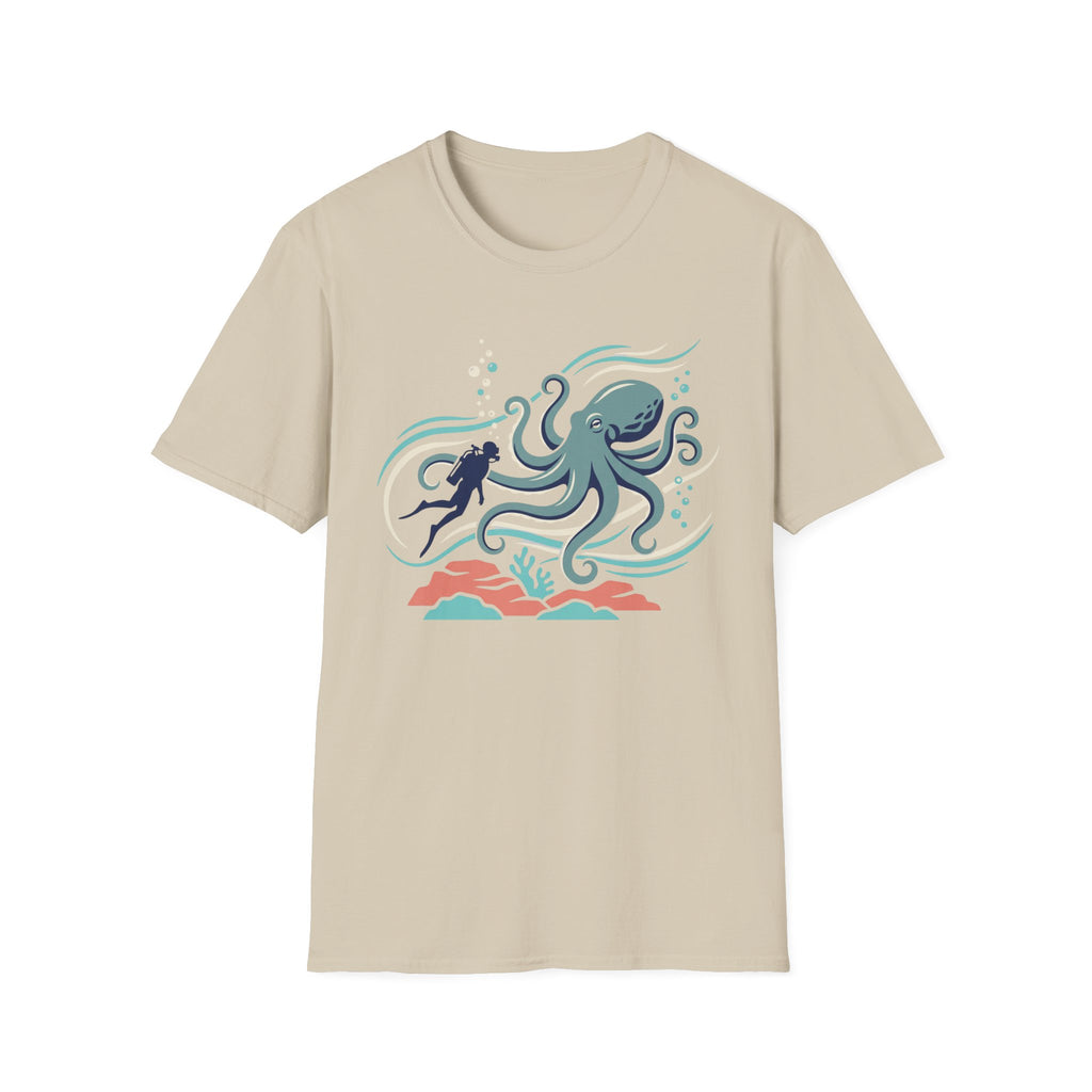 Diver And Octopus T-Shirt