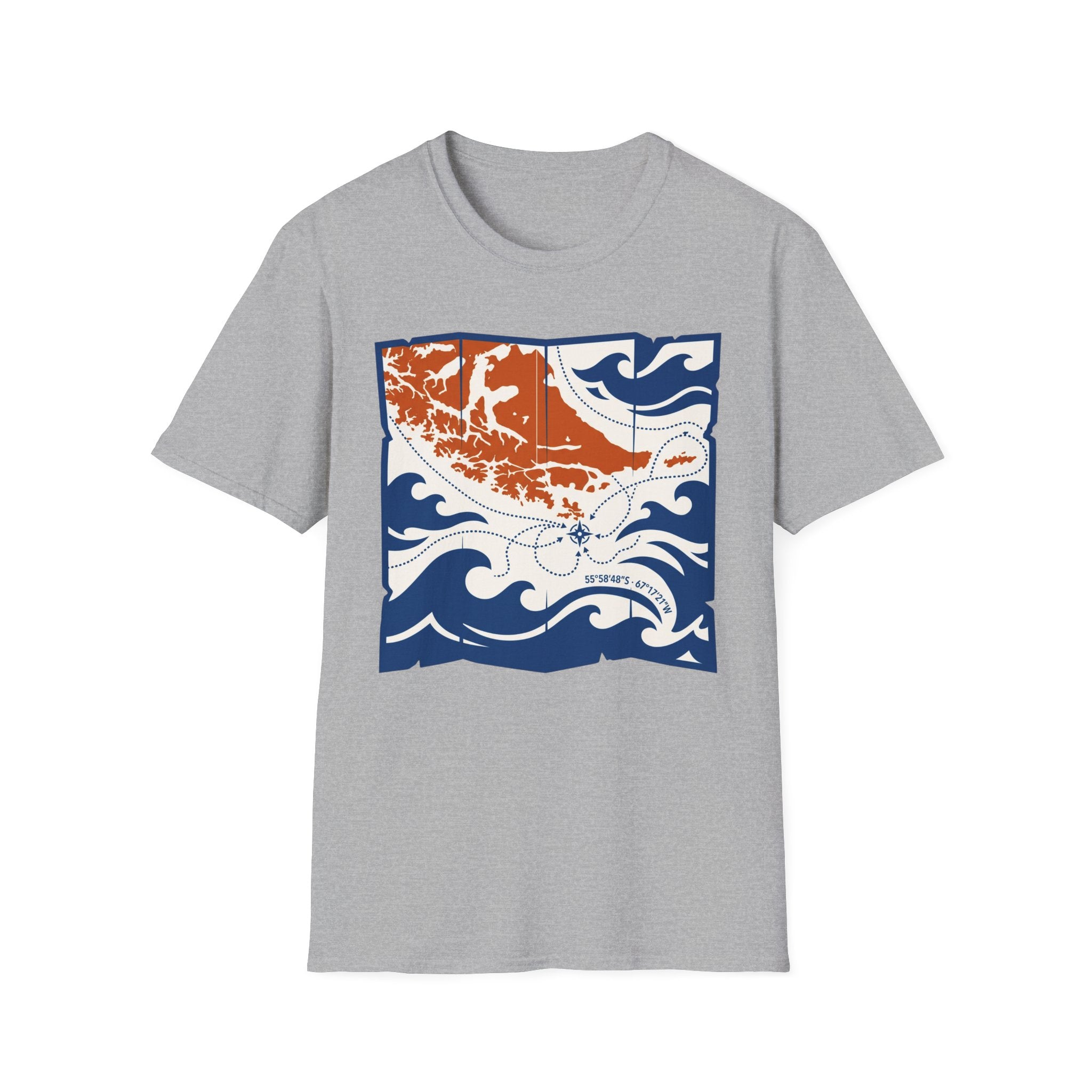 Nautical Map Cape Horn Coordinates T-Shirt
