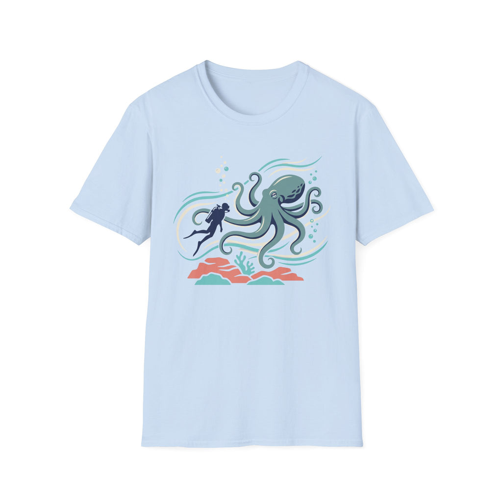 Diver And Octopus T-Shirt