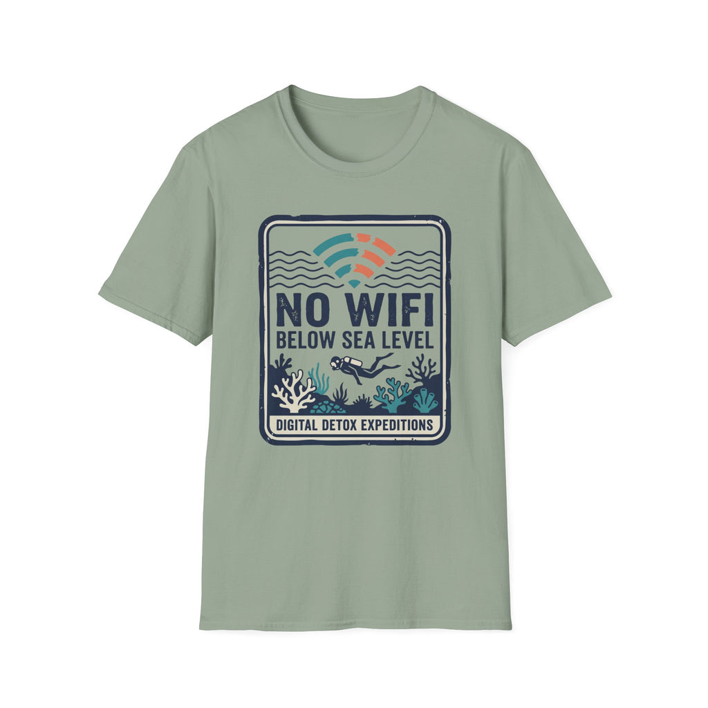 No WiFi Below Sea Level T-Shirt