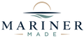 The logo for 'Mariner Made' features a stylized graphic of a rising sun over water in beige, navy, and teal, with the words 'MARINER MADE' underneath on a plain white background.
